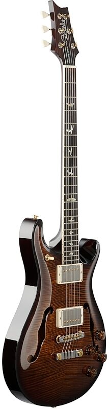 PRS Paul Reed Smith McCarty 594 Hollowbody II 10-Top Electric Guitar (with Case), Black Gold Burst, Serial Number 0318703, Body Left Front