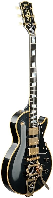 Gibson Custom 1957 Les Paul Custom Bigsby Murphy Lab Lightly Aged Electric Guitar (with Case), Ebony, Serial Number 71616, Body Left Front