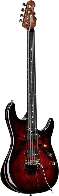 Ernie Ball Music Man Jason Richardson Cutlass 6 Electric Guitar (with Case), Rorschach Trans Red, Serial Number S07278, Body Left Front