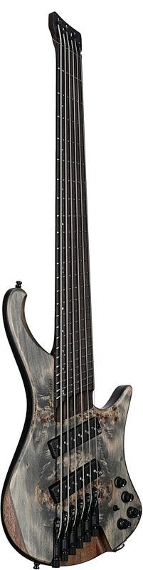 Ibanez EHB1506MS 6-String Bass Guitar (with Gig Bag), Flat Black Ice, Serial Number 211P01I220100086, Body Left Front