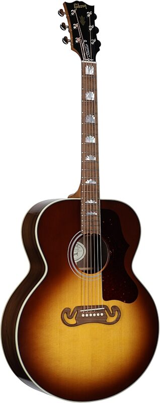 Gibson SJ-200 Studio Walnut Jumbo Acoustic-Electric Guitar (with Case), Walnut Burst, Serial Number 21322015, Body Left Front