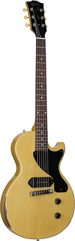 Gibson Custom 1957 Les Paul Junior Murphy Lab Heavy Aged Electric Guitar (with Case), TV Yellow, Serial Number 721050, Body Left Front