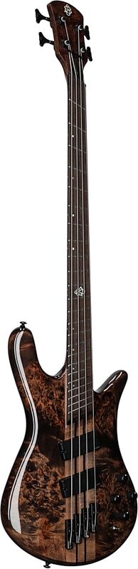 Spector NS Dimension Multi-Scale 4-String Bass Guitar (with Bag), Super Faded Black, Serial Number 21W211148, Body Left Front