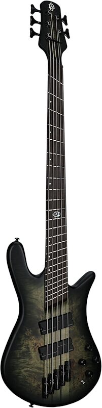 Spector NS Dimension Multi-Scale 5-String Bass Guitar (with Bag), Haunted Moss Matte, Serial Number 21W220037, Body Left Front