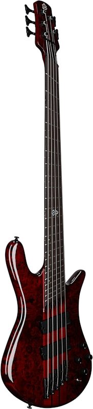 Spector NS Dimension Multi-Scale 5-String Bass Guitar (with Bag), Inferno Red Gloss, Serial Number 21W220598, Body Left Front