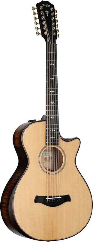 Taylor Builder's Edition 652ce Grand Cutaway Acoustic-Electric Guitar, 12-String (with Case), Natural, Serial Number 1205102104, Body Left Front