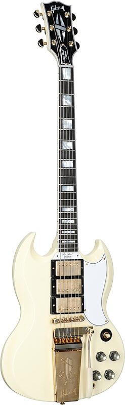 Gibson Custom 1963 Les Paul SG Custom Maestro Electric Guitar (with Case), Classic White, 18-Pay-Eligible, Serial Number 203433, Body Left Front