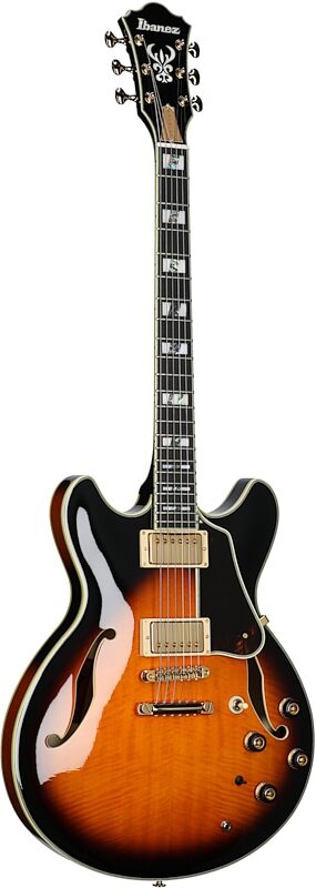Ibanez Artstar Prestige AS2000 Electric Guitar (with Case), Brown Sunburst, Serial Number 210001F2204919, Body Left Front