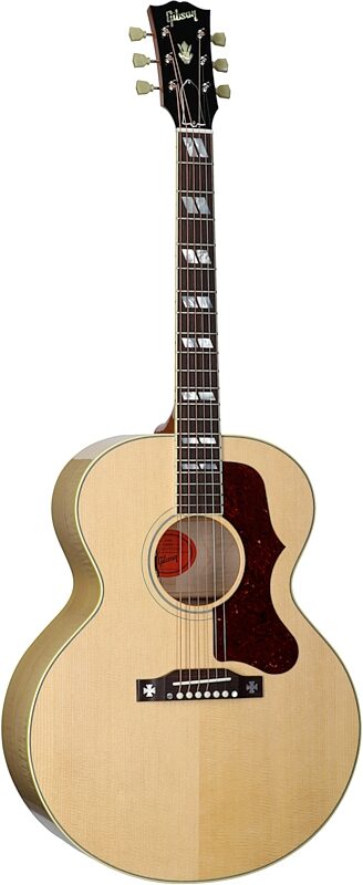 Gibson J-185 Original Acoustic-Electric Guitar (with Case), Antique Natural, Serial Number 21942064, Body Left Front