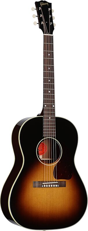 Gibson '50s LG-2 Original Acoustic-Electric Guitar (with Case), Antique Natural, Serial Number 22292075, Body Left Front