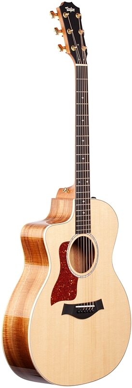 Taylor 214ce Koa Deluxe GA Acoustic-Electric Guitar, Left-Handed (with Case), New, Body Left Front