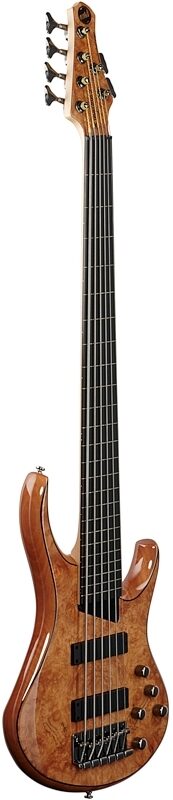 MTD Kingston Z6 Fretless Electric Bass, 6-String, Natural Gloss, Blemished, Body Left Front
