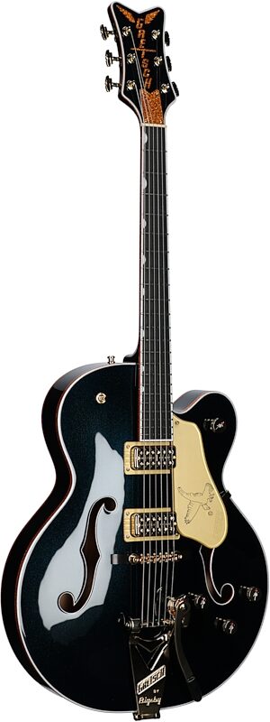 Gretsch G6136TG Players Edition Falcon Electric Guitar (with Case), Midnight Sapphire, Body Left Front