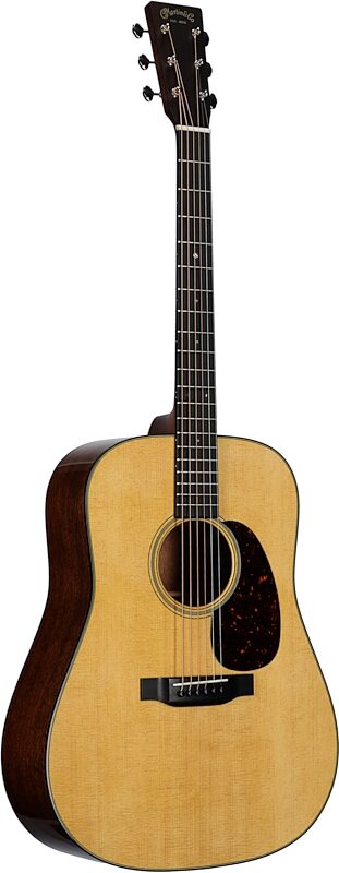 Martin D-18 Dreadnought Acoustic Guitar (with Case), Natural, Body Left Front