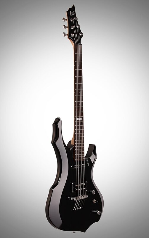 ESP LTD F10 10 Series Electric Guitar, Black, with Gig Bag, Body Left Front