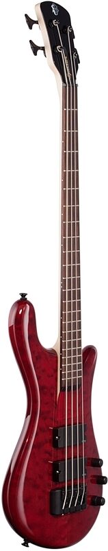 Spector Bantam 4 Short Scale Electric Bass (with Gig Bag), Black Cherry Gloss, Blemished, Body Left Front