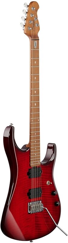 Sterling by Music Man JP150FM John Petrucci Electric Guitar (with Gig Bag), Royal Red, Body Left Front