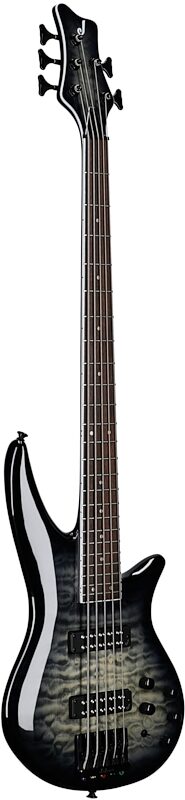 Jackson X Spectra SBXQ V 5 String Bass Guitar, Transparent Black Burst, USED, Blemished, Body Left Front
