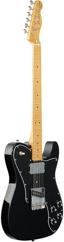 Fender Vintera '70s Telecaster Custom Electric Guitar, Maple Fingerboard (with Gig Bag), Black, Body Left Front