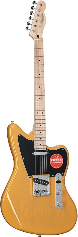 Squier Paranormal Offset Telecaster Electric Guitar, Maple Fingerboard, Butterscotch Blonde, Body Left Front