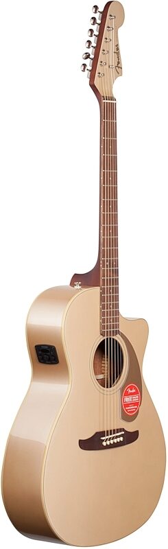 Fender Newporter Player Acoustic-Electric Guitar, Champagne, Body Left Front