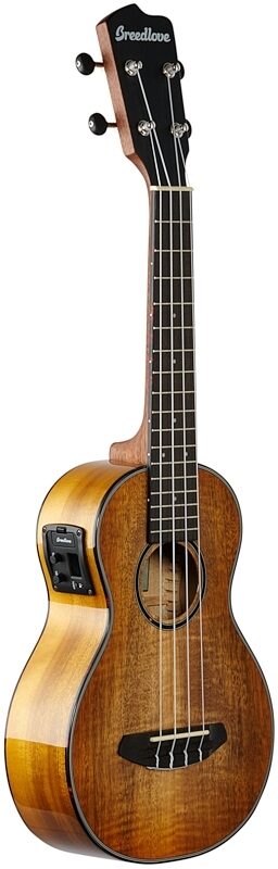 Breedlove ECO Luau Exotic S Concert Acoustic-Electric Ukulele, Natural Shadow, Body Left Front