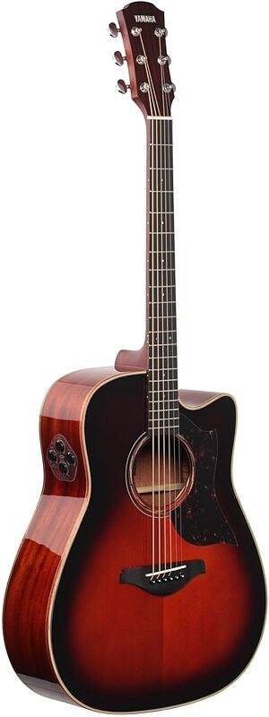 Yamaha A3M Acoustic-Electric Guitar, with Gig Bag, Tobacco Brown Sunburst, Body Left Front