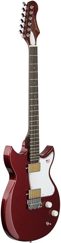 Harmony Rebel Electric Guitar (with Gig Bag), Burgundy, Body Left Front
