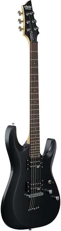 Schecter C-6 Deluxe Electric Guitar, Satin Black, Body Left Front