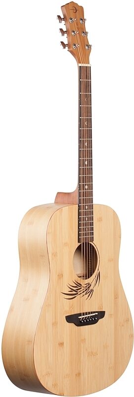 Luna Woodland Bamboo Dreadnought Acoustic Guitar, New, Body Left Front