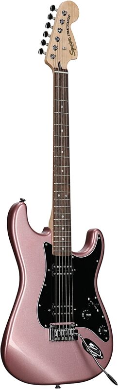 Squier Affinity Stratocaster HH Electric Guitar, Laurel Fingerboard, Burgundy Mist, Body Left Front