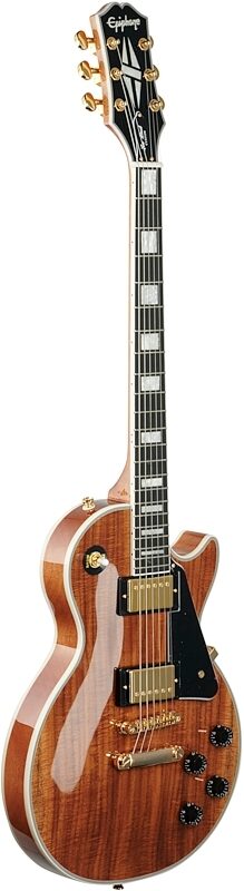 Epiphone Les Paul Custom Koa Electric Guitar, Natural, Body Left Front
