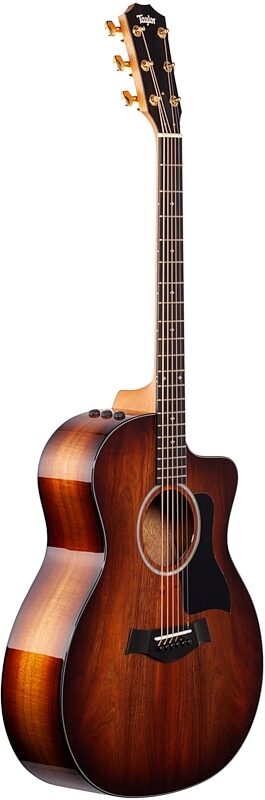 Taylor 224CE-K Koa Deluxe Grand Auditorium Acoustic-Electric Guitar (with Case), Shaded Edge Burst, Body Left Front