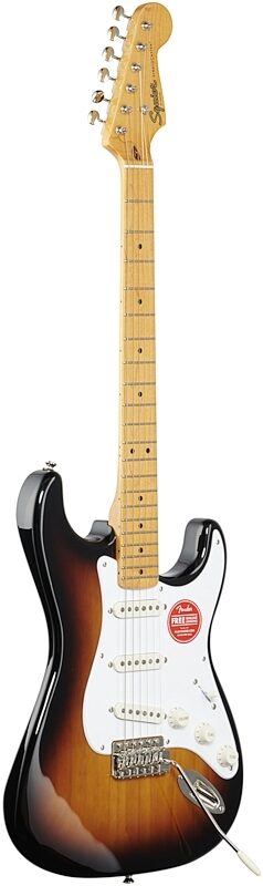 Squier Classic Vibe '50s Stratocaster Electric Guitar, with Maple Fingerboard, 2-Color Sunburst, Body Left Front