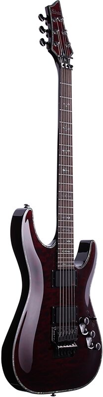 Schecter C-1 Hellraiser FR Electric Guitar with Floyd Rose, Black Cherry, Blemished, Body Left Front