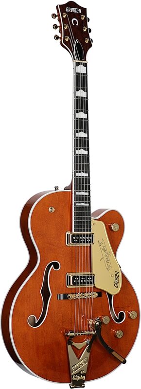 Gretsch G6120TG-DS Players Edition Nashville Electric Guitar (with Case), Roundup Orange, Body Left Front