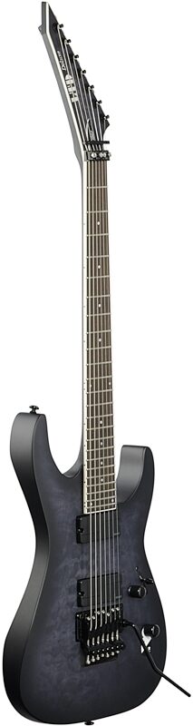 ESP LTD M-1007QM Electric Guitar, 7-String, See-Thru Black Satin, Body Left Front
