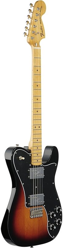 Fender Vintera '70s Telecaster Deluxe Electric Guitar, Maple Fingerboard (with Gig Bag), 3-Color Sunburst, Body Left Front
