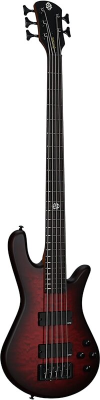 Spector NS Pulse II Electric Bass, 5-String (with Gig Bag), Black Cherry Matte, Body Left Front