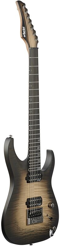 Schecter Banshee Mach 7-ET Electric Guitar, 7-String, Ember Burst, Body Left Front