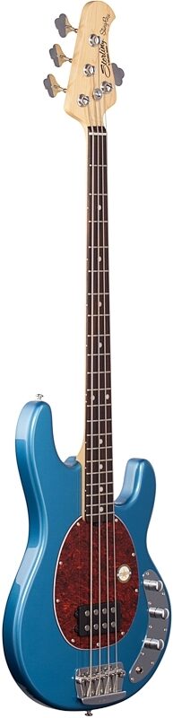 Sterling by Music Man StingRay Ray24 Electric Bass, Toluca Lake Blue, Body Left Front