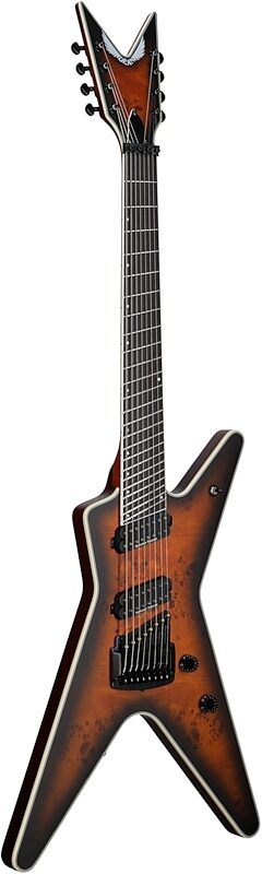Dean ML Select 8 MS Kahler Electric Guitar, 8-String (with Case), Satin Natural Black Burst, Body Left Front