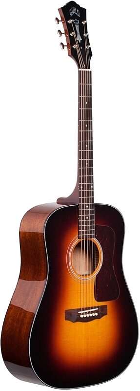 Guild D-40 Traditional Acoustic Guitar (with Case), Antique Sunburst, Body Left Front