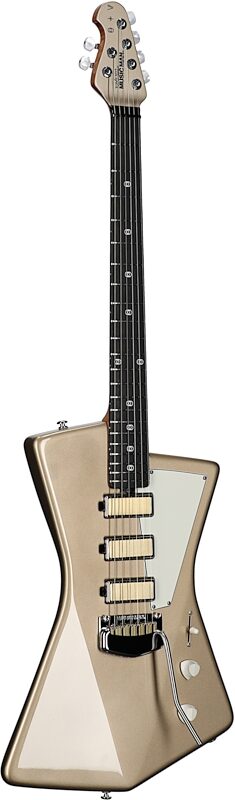Ernie Ball Music Man St. Vincent Goldie Electric Guitar (with Case), Cashmere, Body Left Front