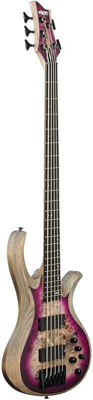Schecter RIOT-5 5-String Electric Bass, Satin Aurora Burst, Body Left Front