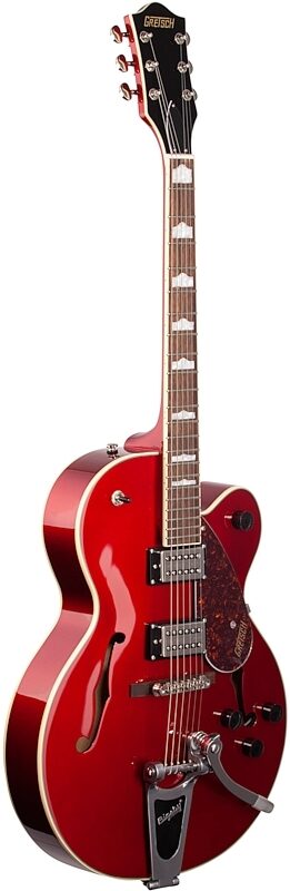 Gretsch G2420T Hollowbody Electric Guitar, with Bigsby Tremolo, Candy Apple Red, Body Left Front