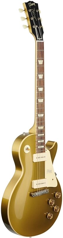 Gibson Custom Exclusive 1955 Les Paul Standard P90 All Gold VOS Electric Guitar (with Case), All Gold, Body Left Front