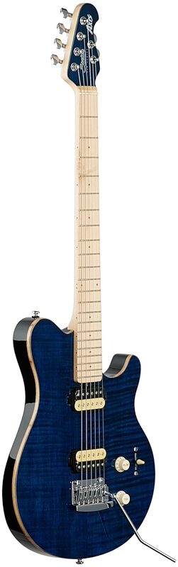 Sterling AX3FM Axis Electric Guitar, Neptune Blue, Body Left Front