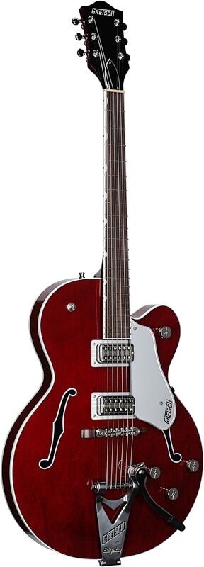 Gretsch G6119T-ET Players Edition Tennessee Rose Electrotone Electric Guitar (with Case), Cherry Stain, Body Left Front