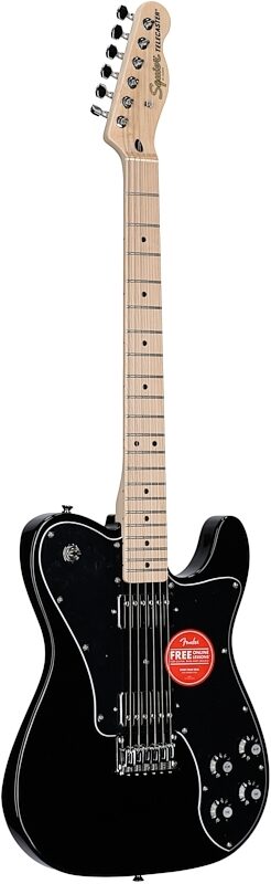 Squier Affinity Telecaster Deluxe Electric Guitar, with Maple Fingerboard, Black, Body Left Front